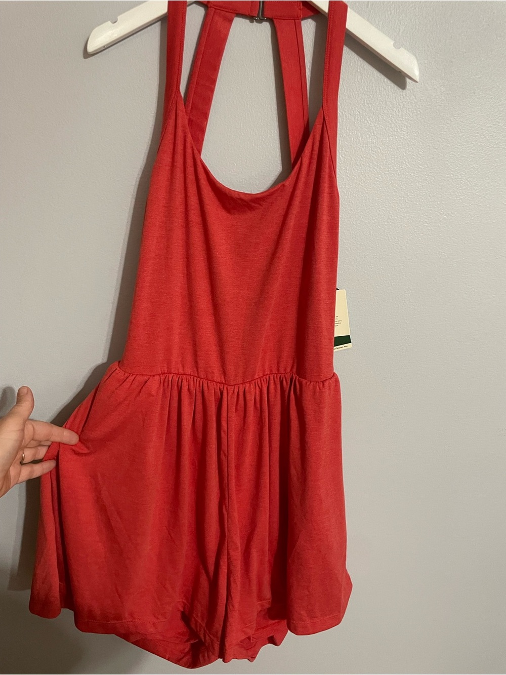 HALARA Redish/Orange Sleeveless Women's One-Piece Romper